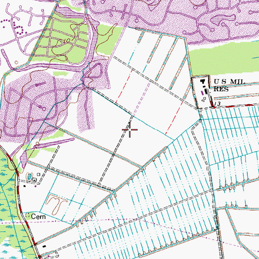Topographic Map of Virginia Beach Fire Department Station 19 Stumpy Lake, VA