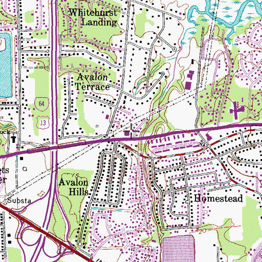 Topographic Map of Virginia Beach Fire Department Station 10 Woodstock, VA