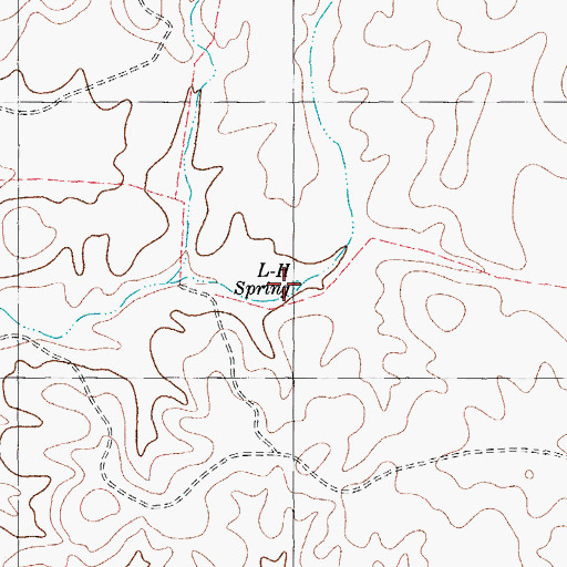Topographic Map of L-H Spring, TX
