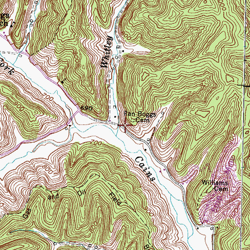 Topographic Map of Sacred Wind Post Office (historical), KY