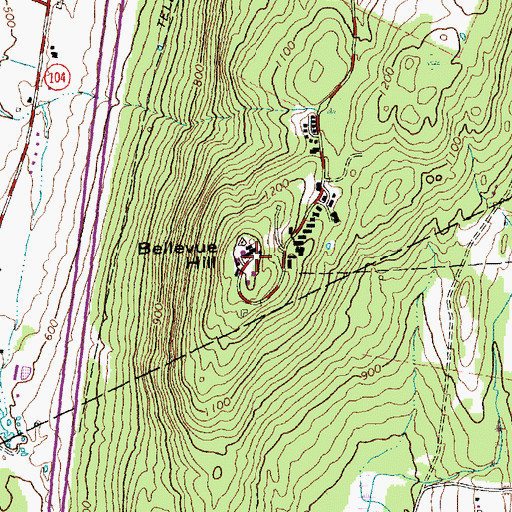 Topographic Map of Saint Albans Air Force Station (historical), VT