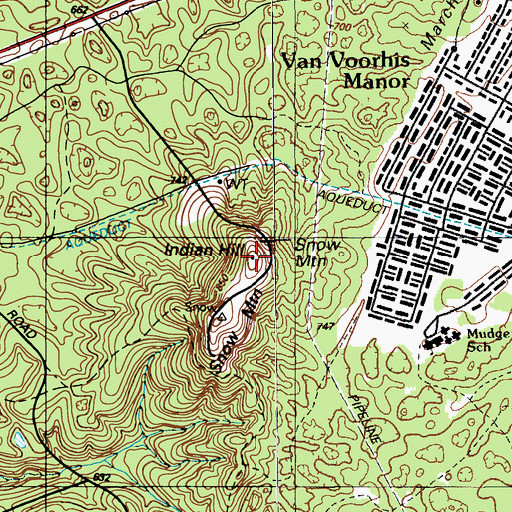 Topographic Map of Snow Mountain Air Force Station (historical), KY