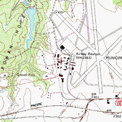 Topographic Map of Sweetwater Air Force Station (historical), TX