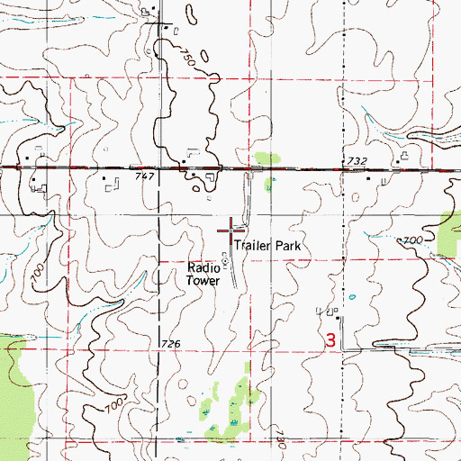 Topographic Map of Two Creeks Air Force Station (historical), WI