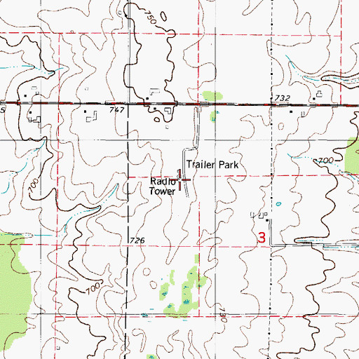 Topographic Map of Two Creeks Gap Filler Annex (historical), WI