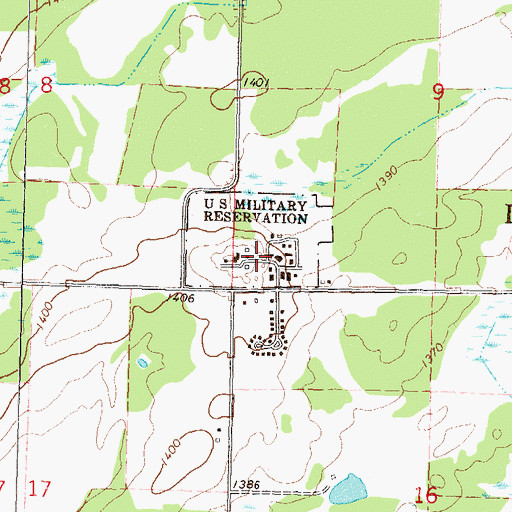 Topographic Map of Wadena Air Force Station (historical), MN