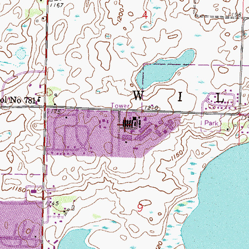 Topographic Map of Willmar Air Force Station (historical), MN