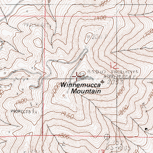 Topographic Map of Winnemucca Air Force Station (historical), NV