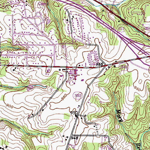 Topographic Map of Winston-Salem Air Force Station (historical), NC