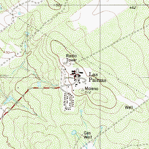 Topographic Map of Zapata Air Force Station (historical), TX