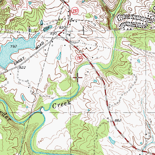 Topographic Map of Gunpowder Church (historical), KY