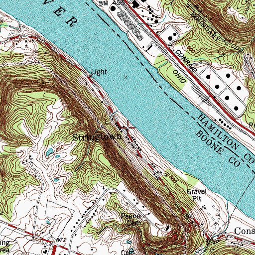 Topographic Map of Constance Brethren Church, KY