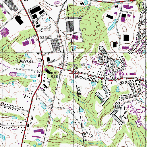 Topographic Map of Florence Community Church, KY