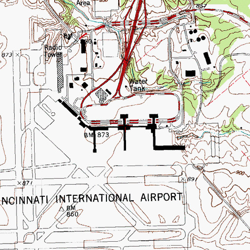 Topographic Map of Terminal 2, KY