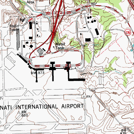 Topographic Map of Terminal 3, KY