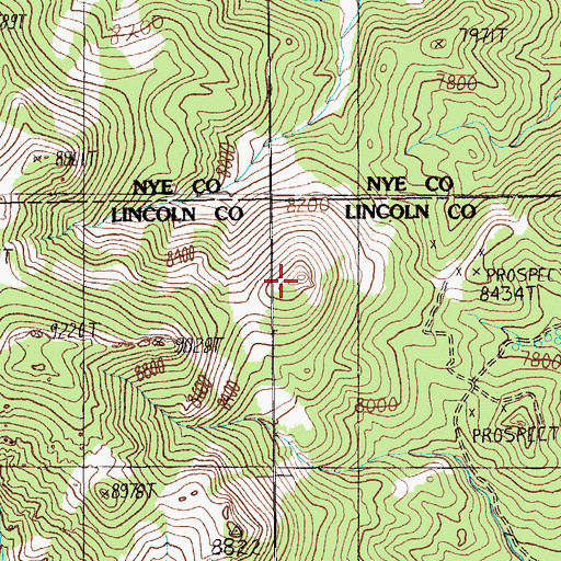 Topographic Map of Skull Mountain, NV