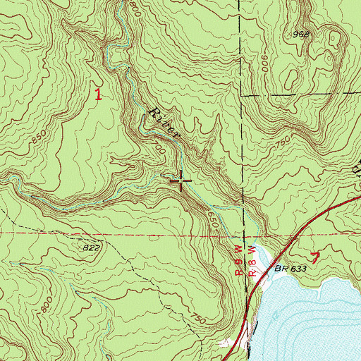 Topographic Map of Strand Creek, MN