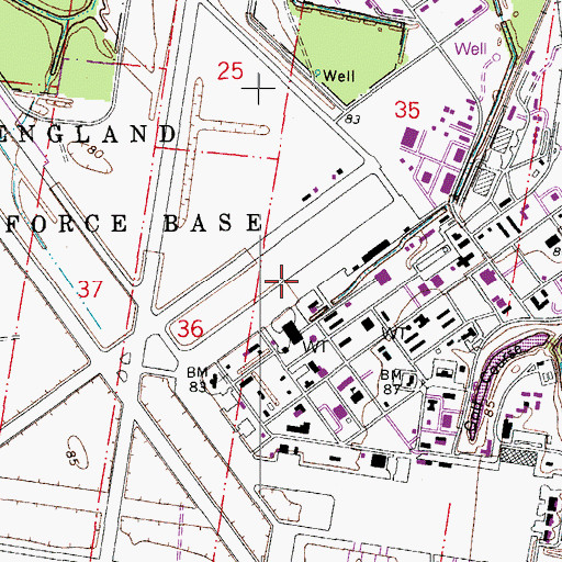 Topographic Map of England Air Force Base (historical), LA