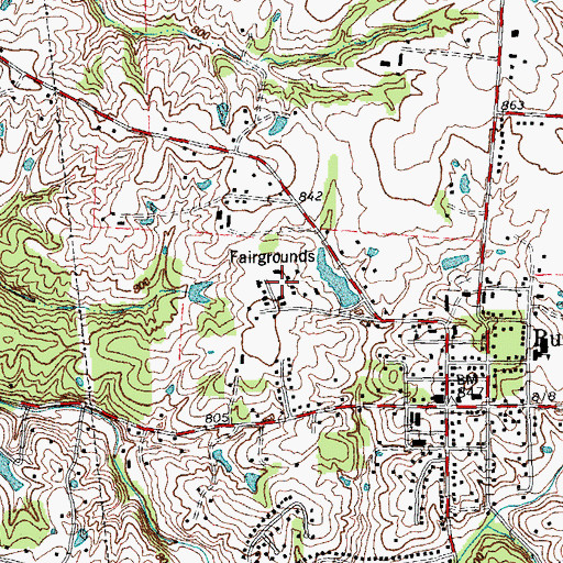 Topographic Map of Boone County Fairgrounds, KY
