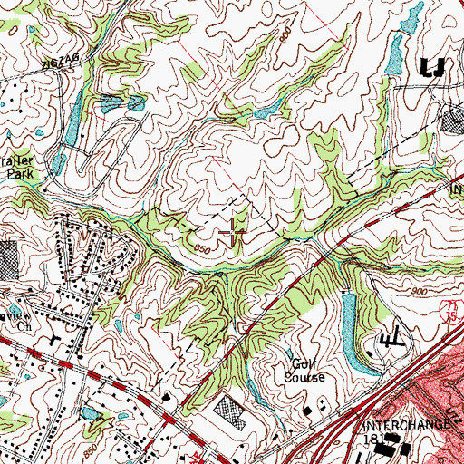 Topographic Map of Florence Marketplace Shopping Center, KY