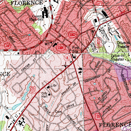 Topographic Map of Heritage Academy, KY