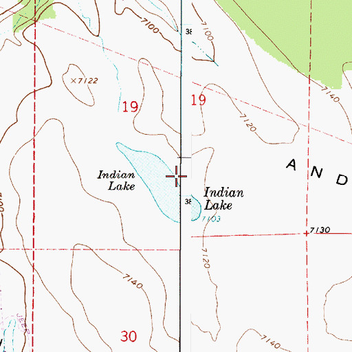 Topographic Map of Indian Lake Tank, AZ