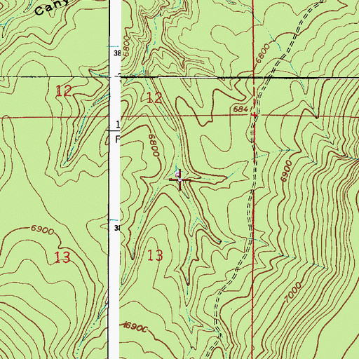 Topographic Map of Canyon Tank, AZ