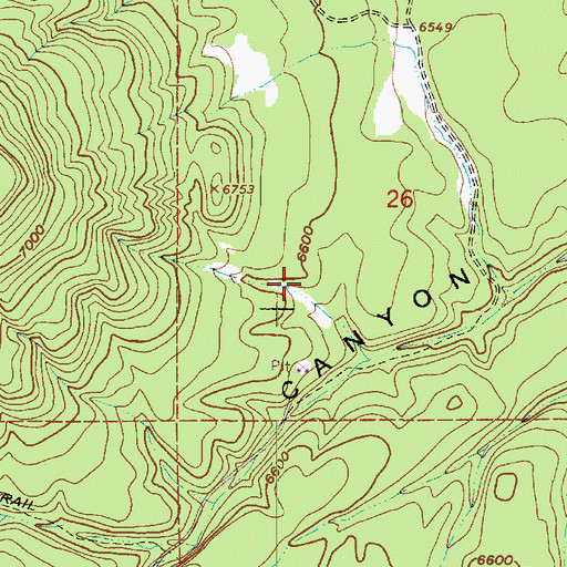Topographic Map of Red Tank, AZ