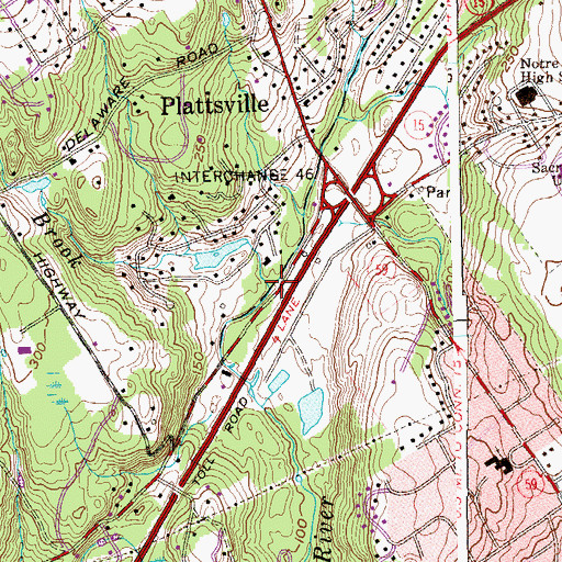 Topographic Map of Morehouse Brook, CT