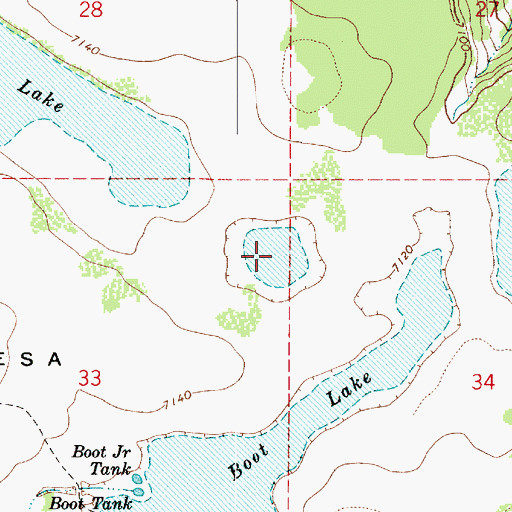 Topographic Map of Replacement Tank, AZ