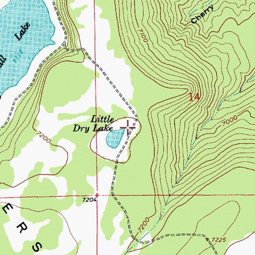 Topographic Map of Little Dry Lake Tank, AZ