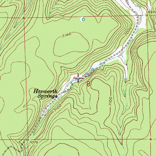 Topographic Map of Hoxworth Tank, AZ