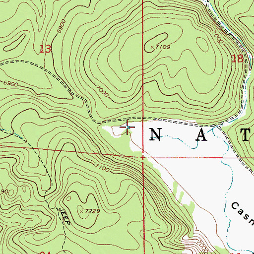 Topographic Map of Casner Tank, AZ