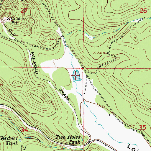 Topographic Map of Long Park Tank, AZ