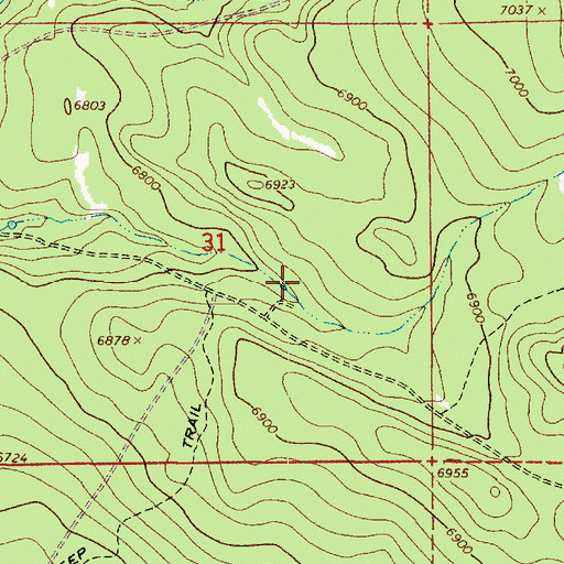 Topographic Map of Weir Tank, AZ