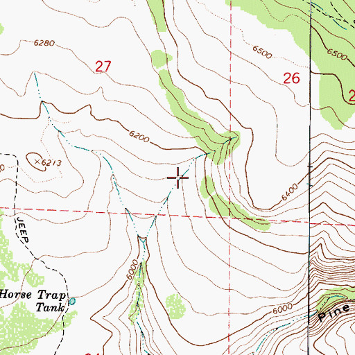Topographic Map of Ridge Tank, AZ