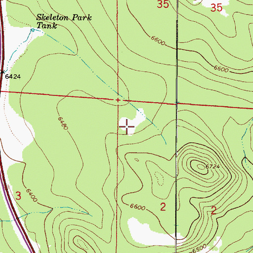 Topographic Map of Stuck Tank, AZ