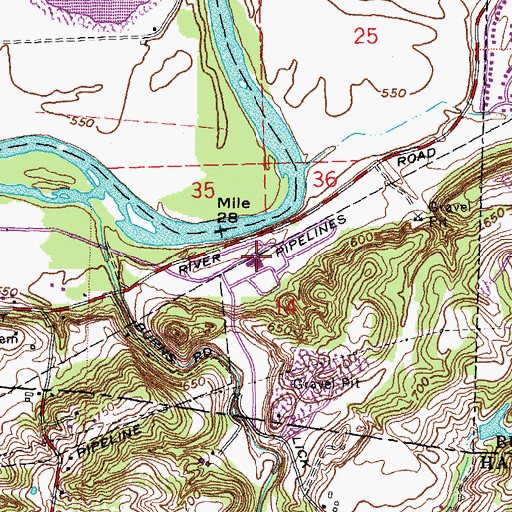 Topographic Map of Bolton Treatment Plant, OH