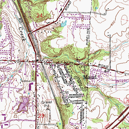 Topographic Map of West Chester Old Baptist Church, OH