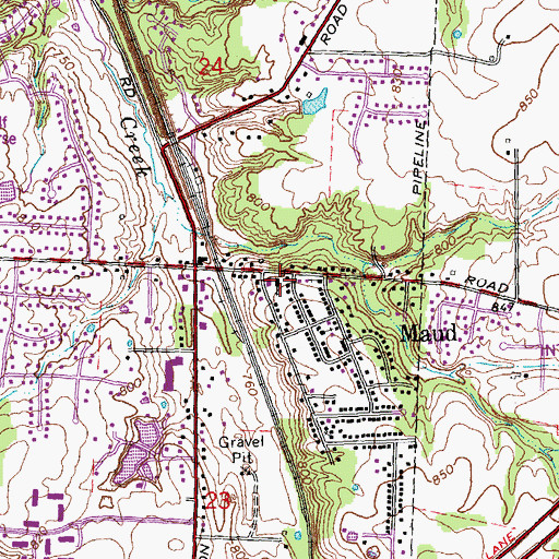 Topographic Map of West Chester Wesleyan Church, OH