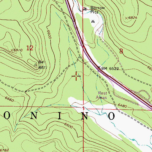 Topographic Map of Powerline Tank, AZ