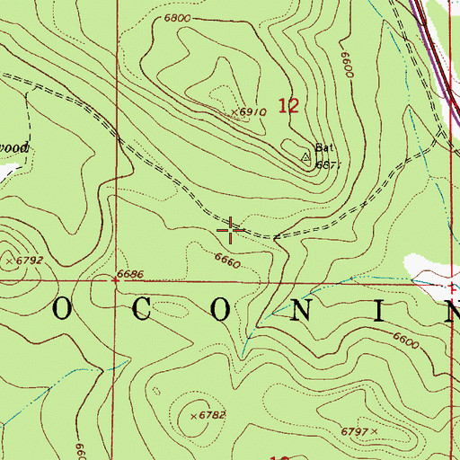 Topographic Map of Fenceline Tank, AZ