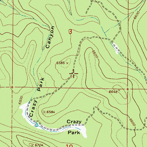 Topographic Map of Super Tank, AZ