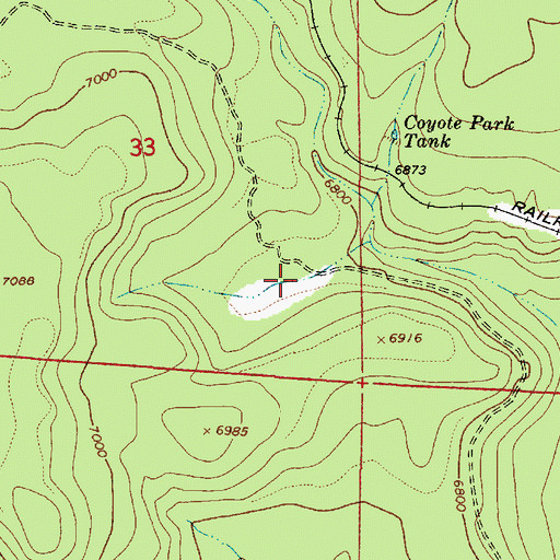 Topographic Map of Coyote Tank, AZ