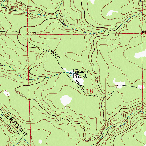 Topographic Map of Chaco Tank, AZ