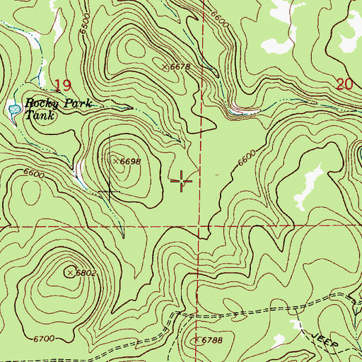 Topographic Map of Juniper Tank, AZ