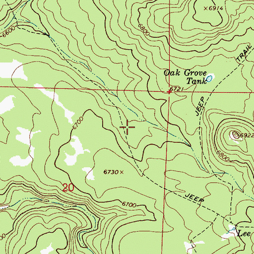 Topographic Map of Grady Tank, AZ