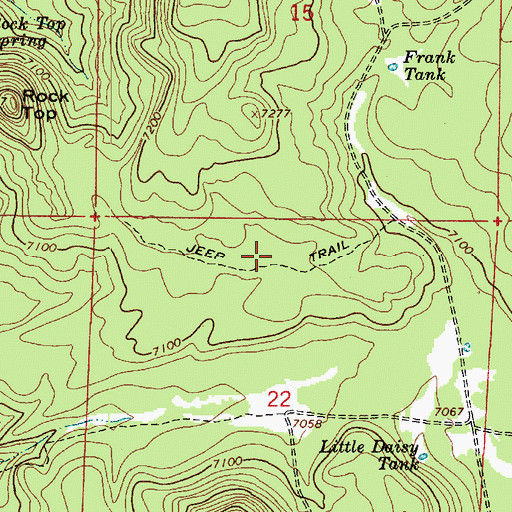 Topographic Map of Cluster Tank, AZ