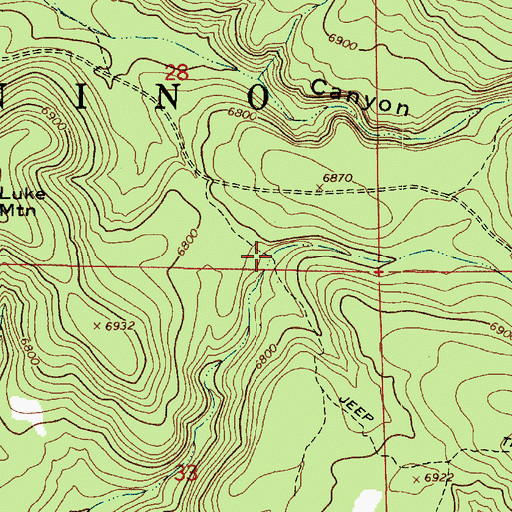 Topographic Map of Yellow Jacket Tank, AZ