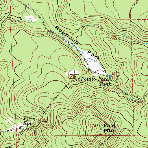 Topographic Map of Potato Tank, AZ